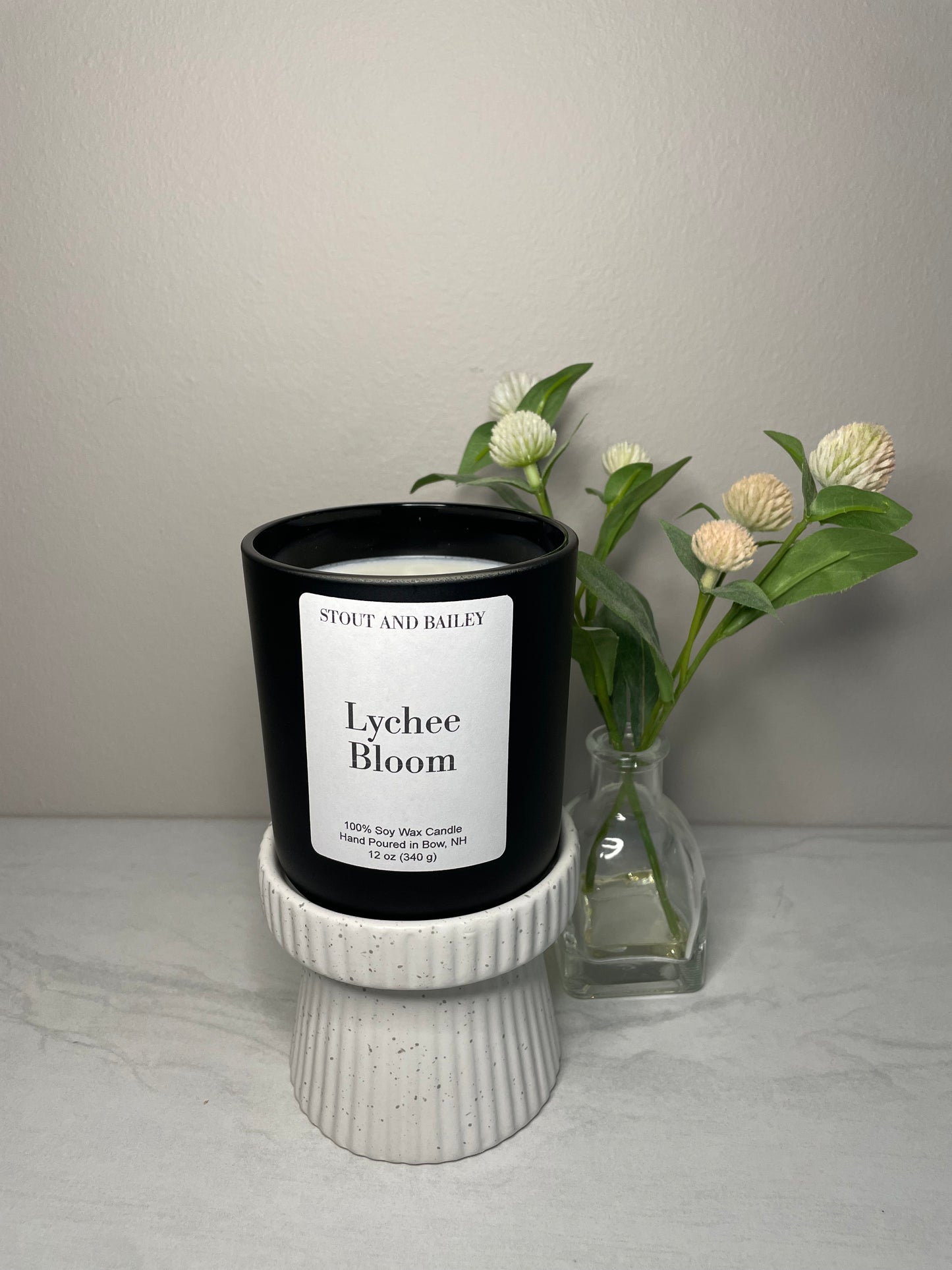 Lychee Bloom 12 oz Wood Wick Soy Candle