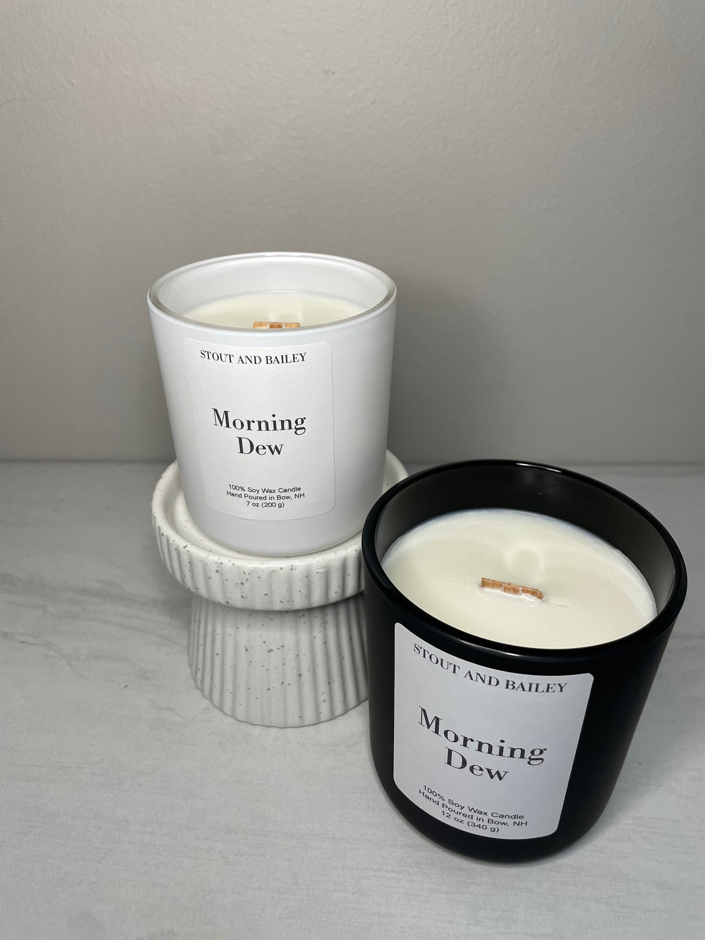 Morning Dew 7 oz Wood Wick Soy Candle