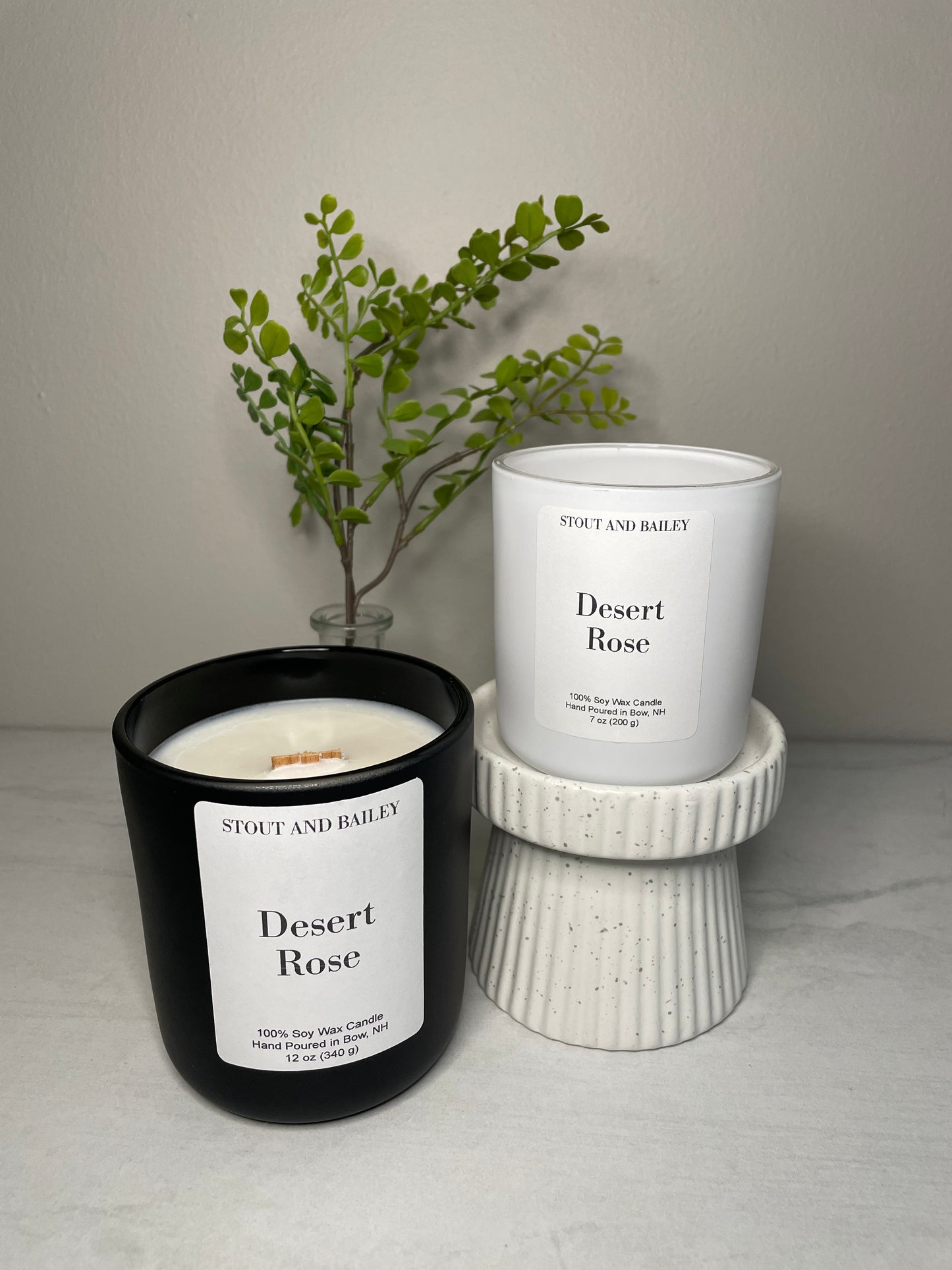 Desert Rose 12 oz Wood Wick Soy Candle