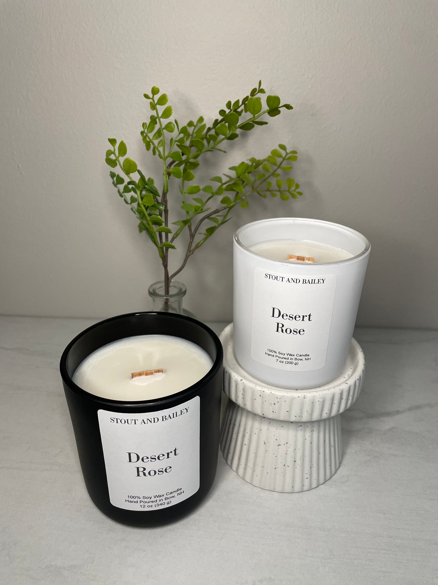 Desert Rose 12 oz Wood Wick Soy Candle