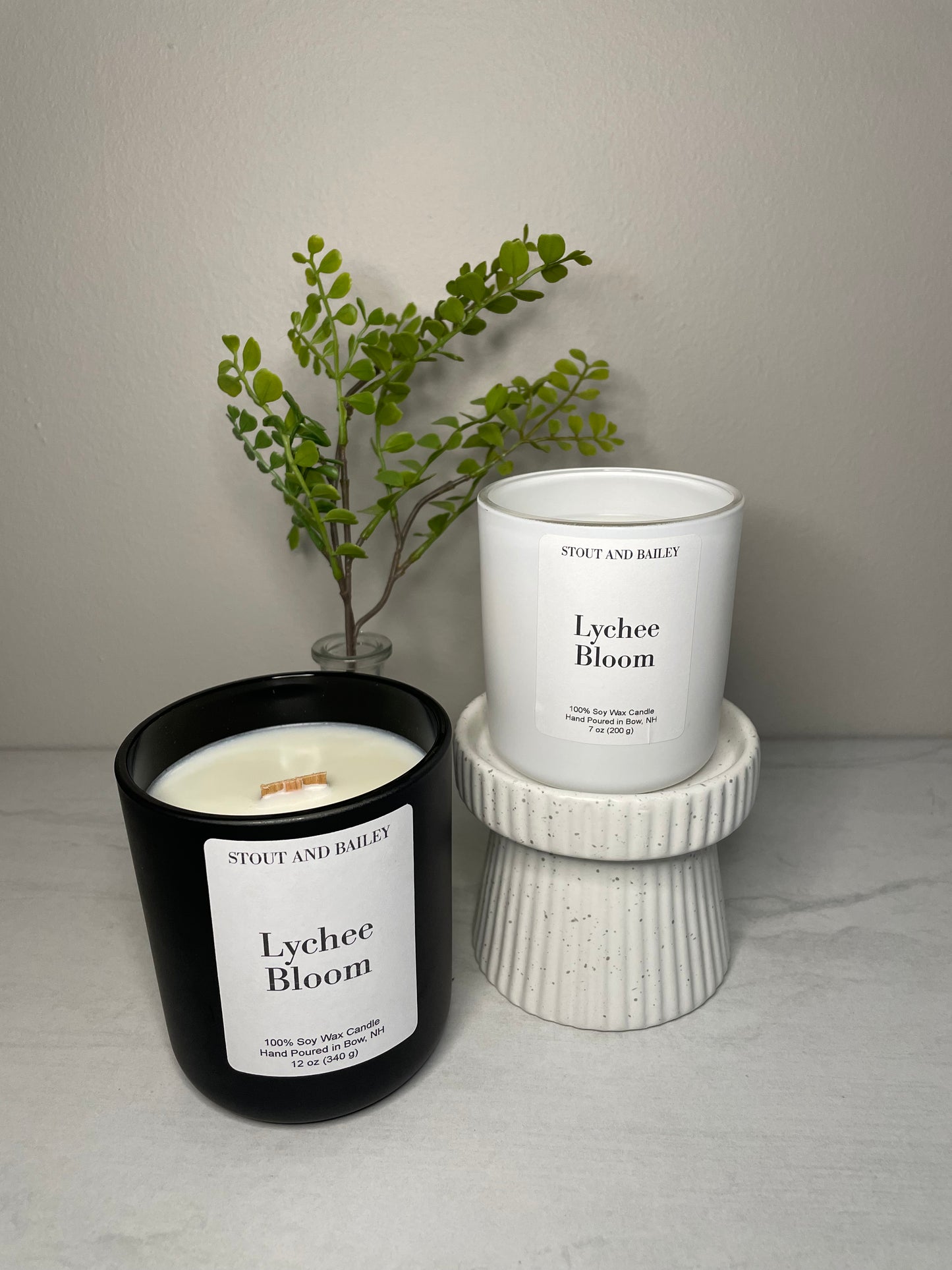 Lychee Bloom 12 oz Wood Wick Soy Candle