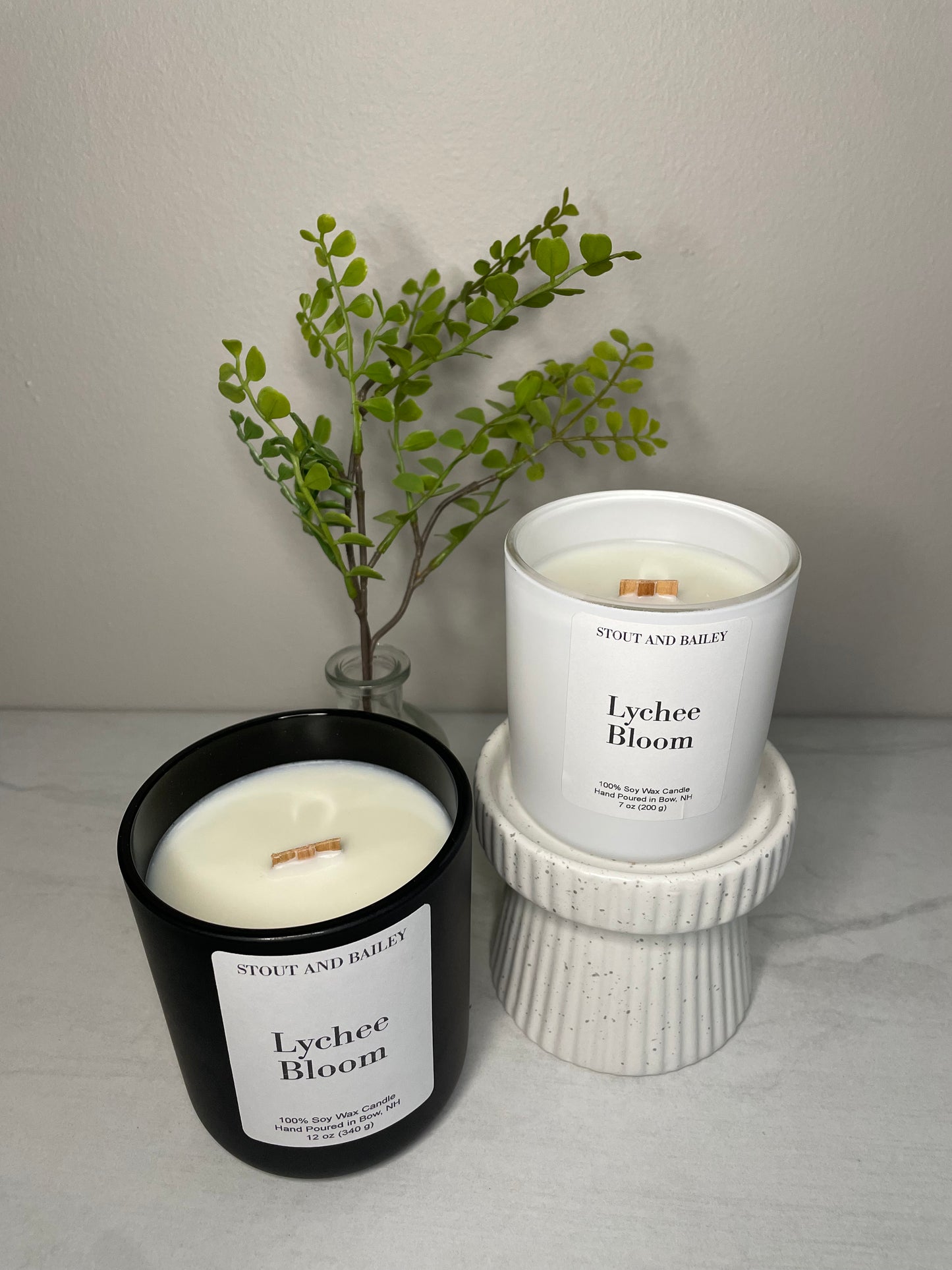 Lychee Bloom 12 oz Wood Wick Soy Candle