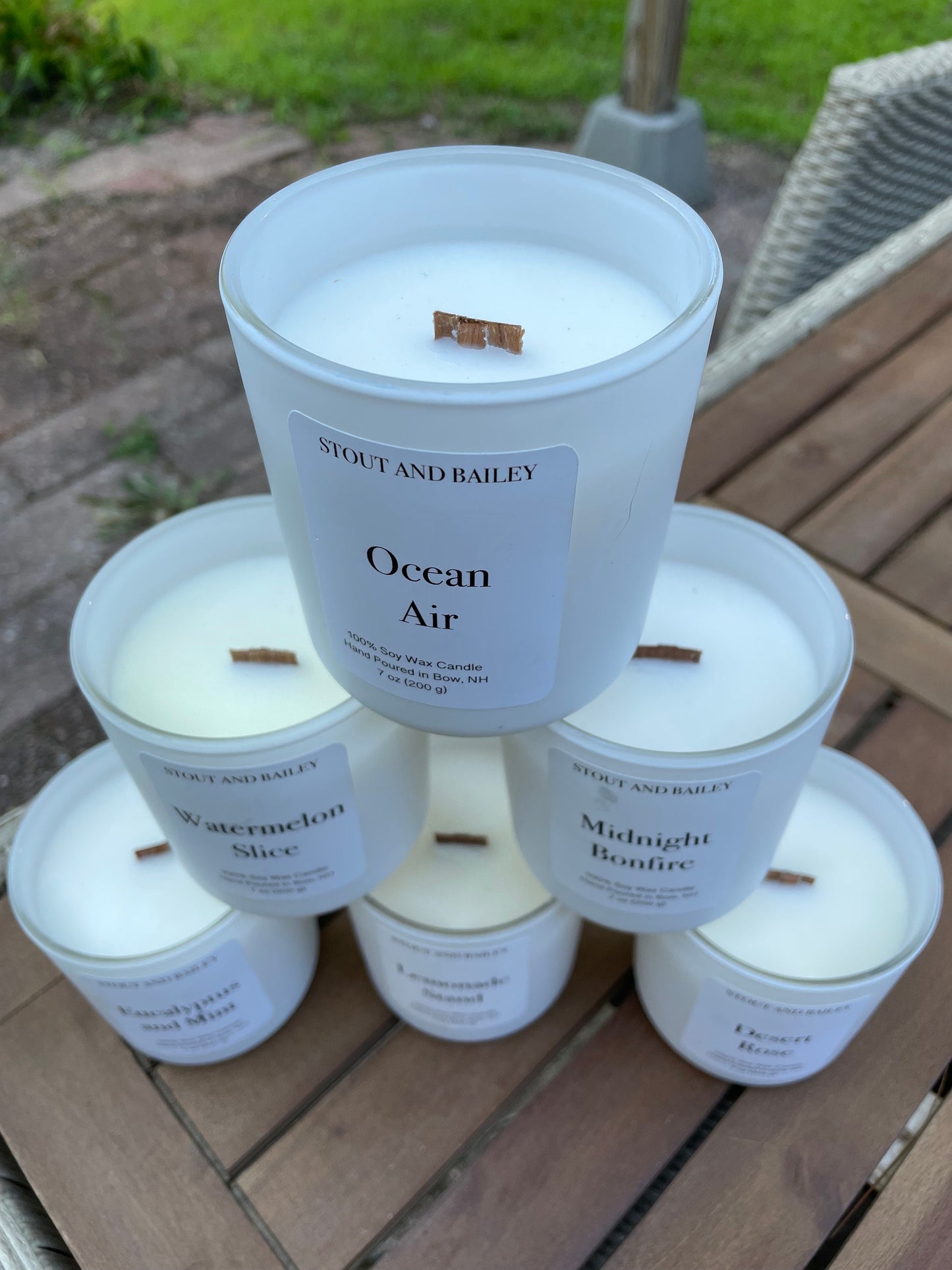 Eucalyptus and Mint Wood Wick Soy Candle 7 oz