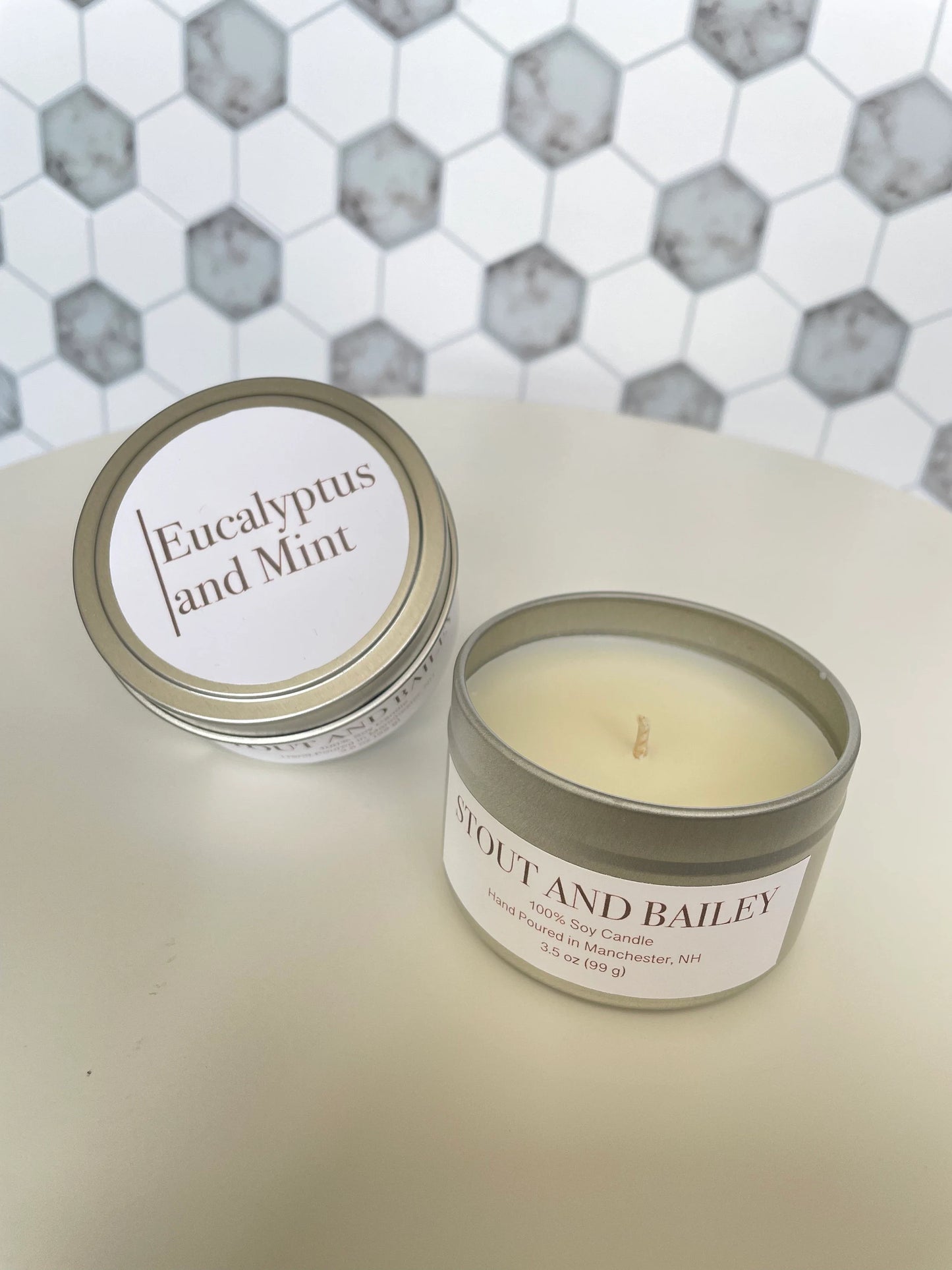 Eucalyptus Mint Soy Candle 3.5 oz Tin