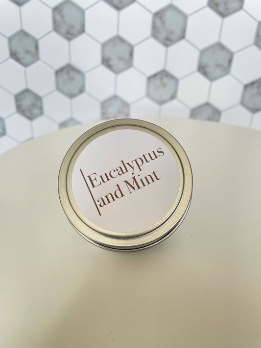 Eucalyptus Mint Soy Candle 3.5 oz Tin