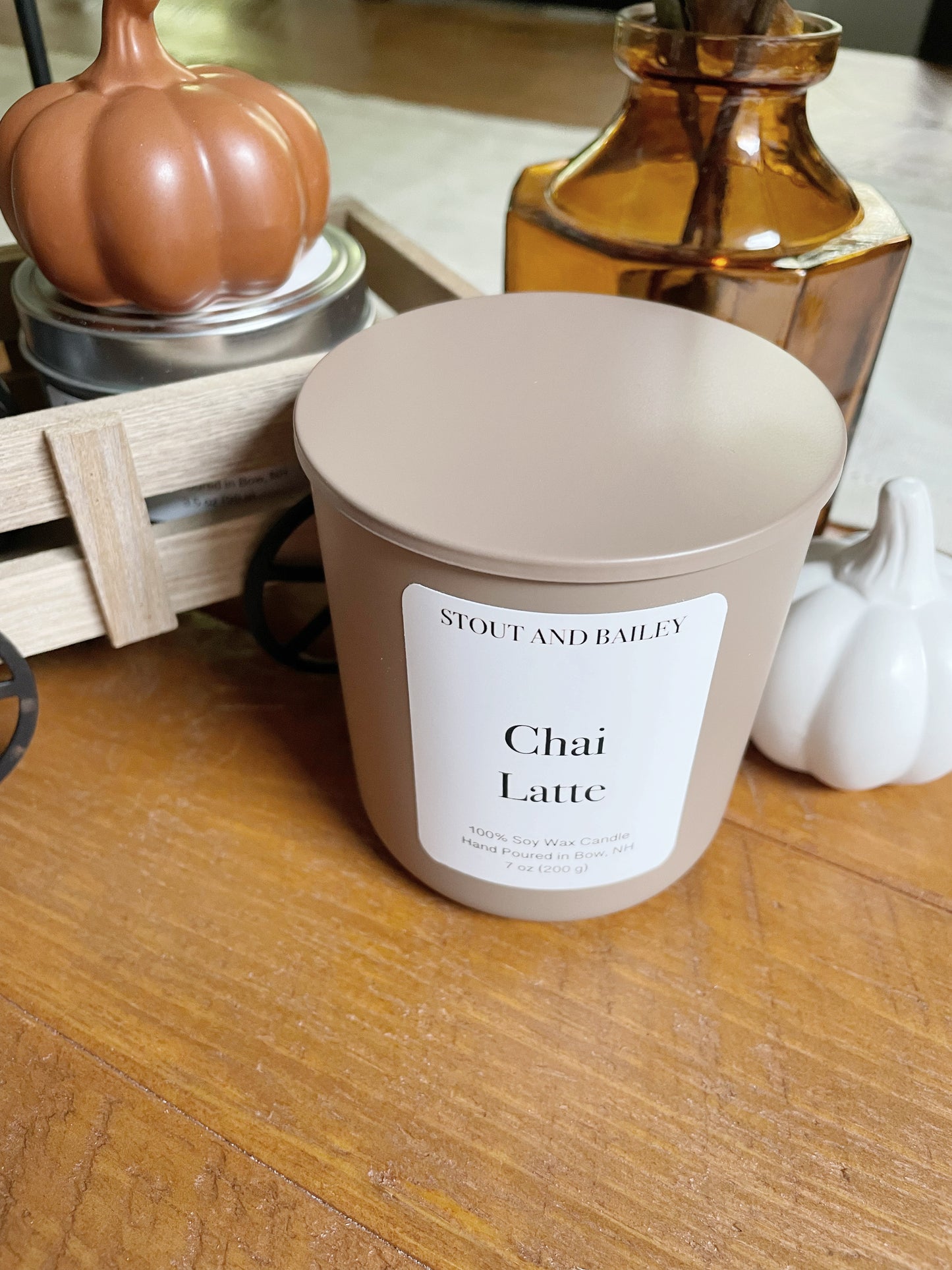 Chai Latte 7 oz Wood Wick Soy Candle