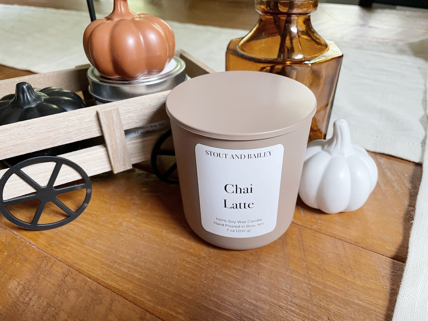 Chai Latte 7 oz Wood Wick Soy Candle