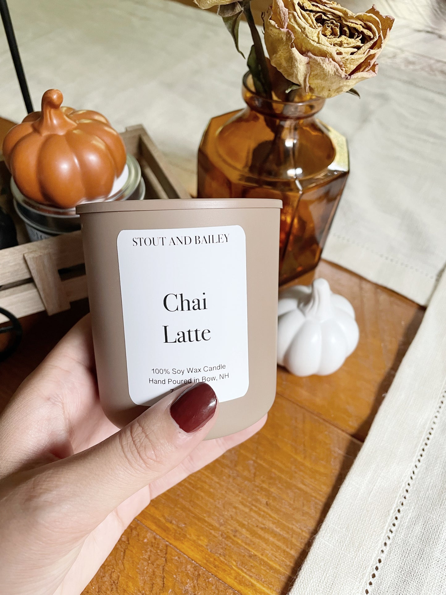 Chai Latte 7 oz Wood Wick Soy Candle