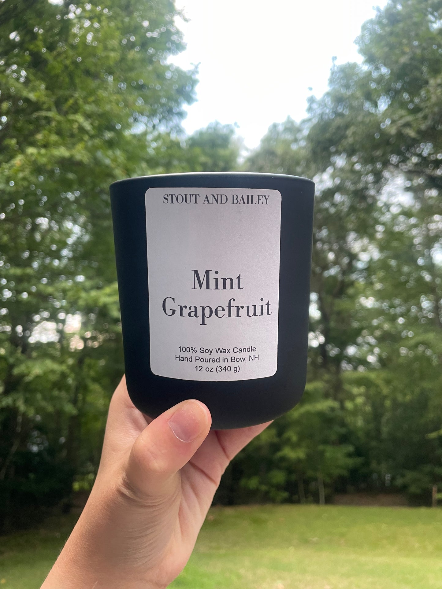 Mint Grapefruit Crackling Wood Wick 12 oz Candle