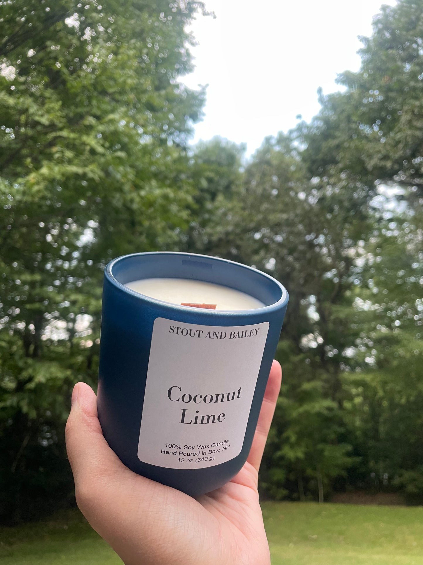 Coconut Lime Crackling Wood Wick 12 oz Candle