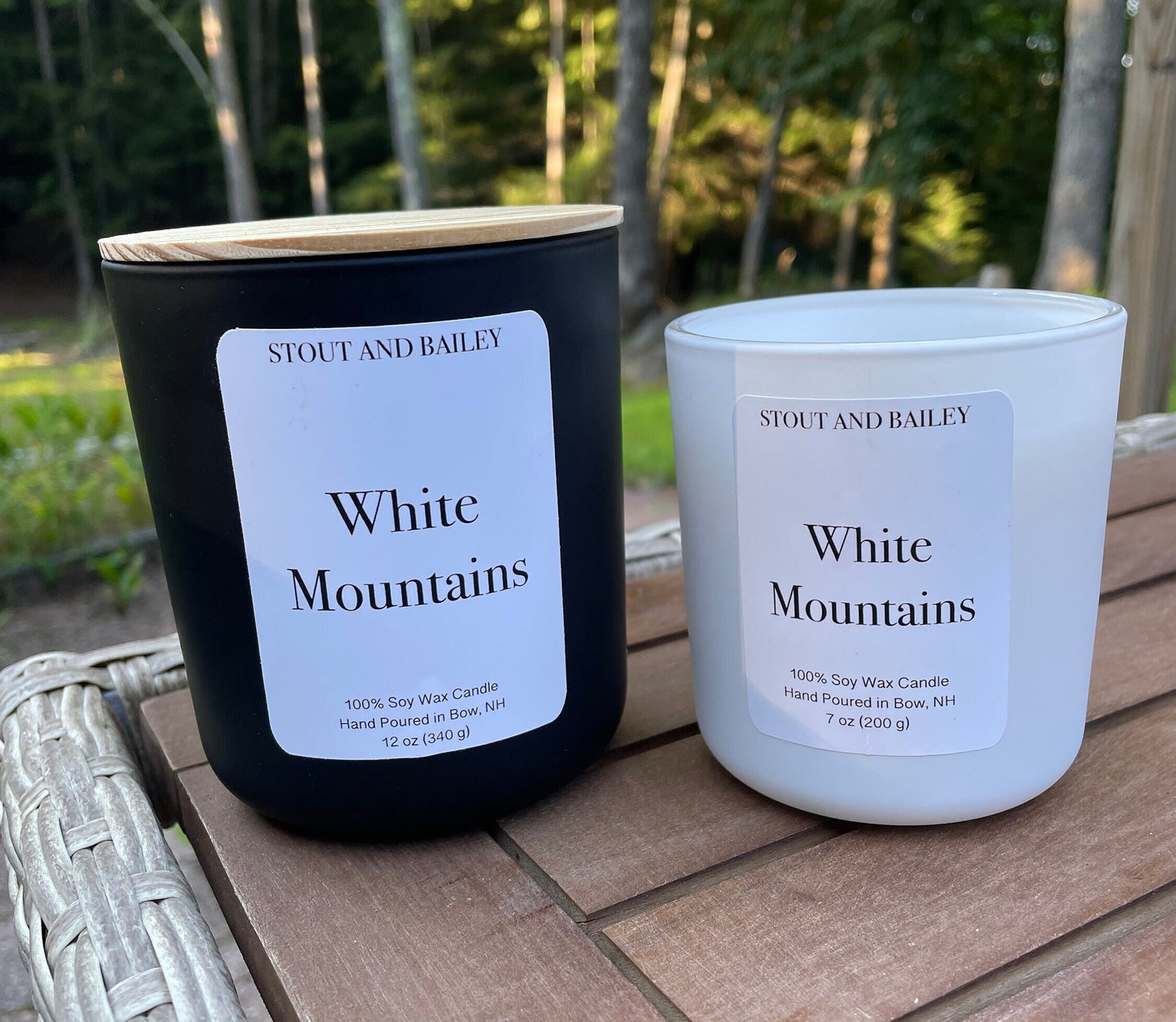 White Mountains Wood Wick Soy Candle 7 oz