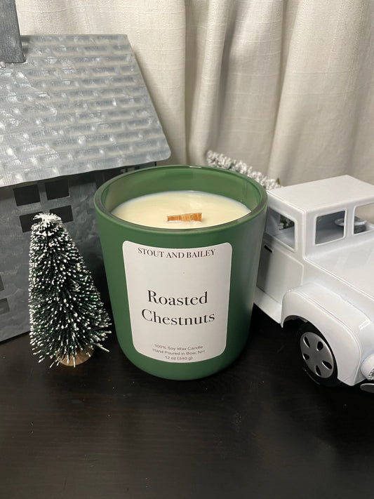 Roasted Chestnut 12 oz Wood Wick Soy Candle