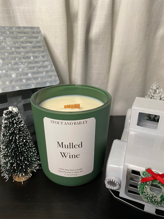 Mulled Wine 12 oz Wood Wick Soy Candle