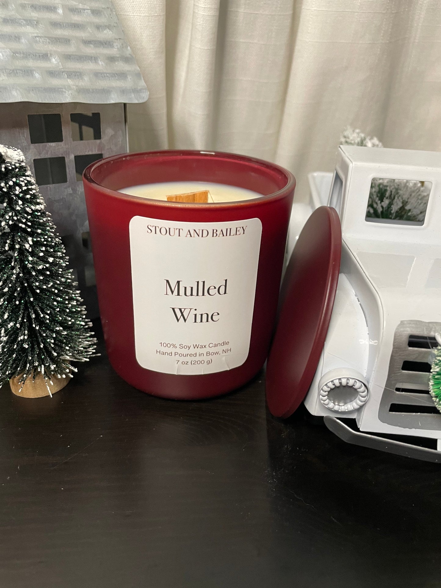 Mulled Wine 7 oz Wood Wick Soy Candle