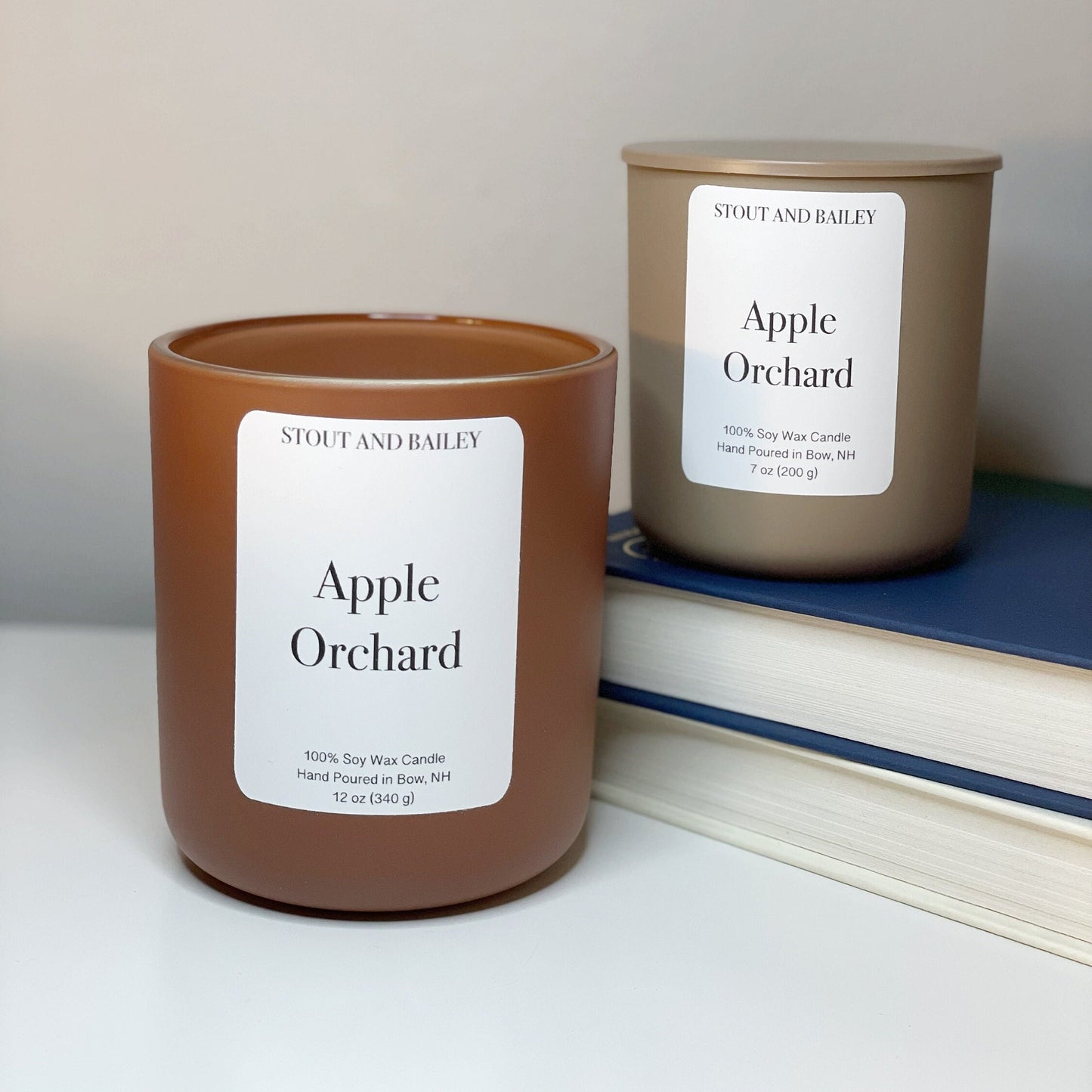 Apple Orchard 12 oz Wood Wick Soy Candle | Hand-Poured Soy Candle | Crackling Wood Wick Fall Scented Candle | 100% Soy Wax Candle