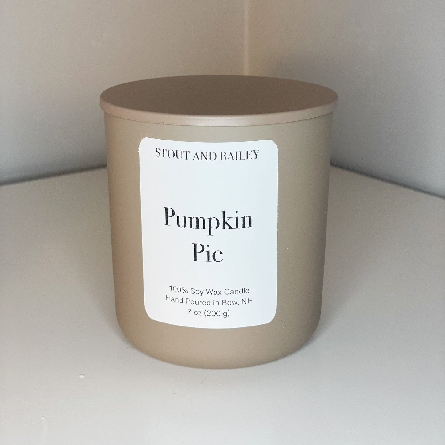 Pumpkin Pie 7 oz Wood Wick Soy Candle | Hand-Poured Soy Candle | Crackling Wood Wick Fall Scented Candle | 100% Soy Wax Candle