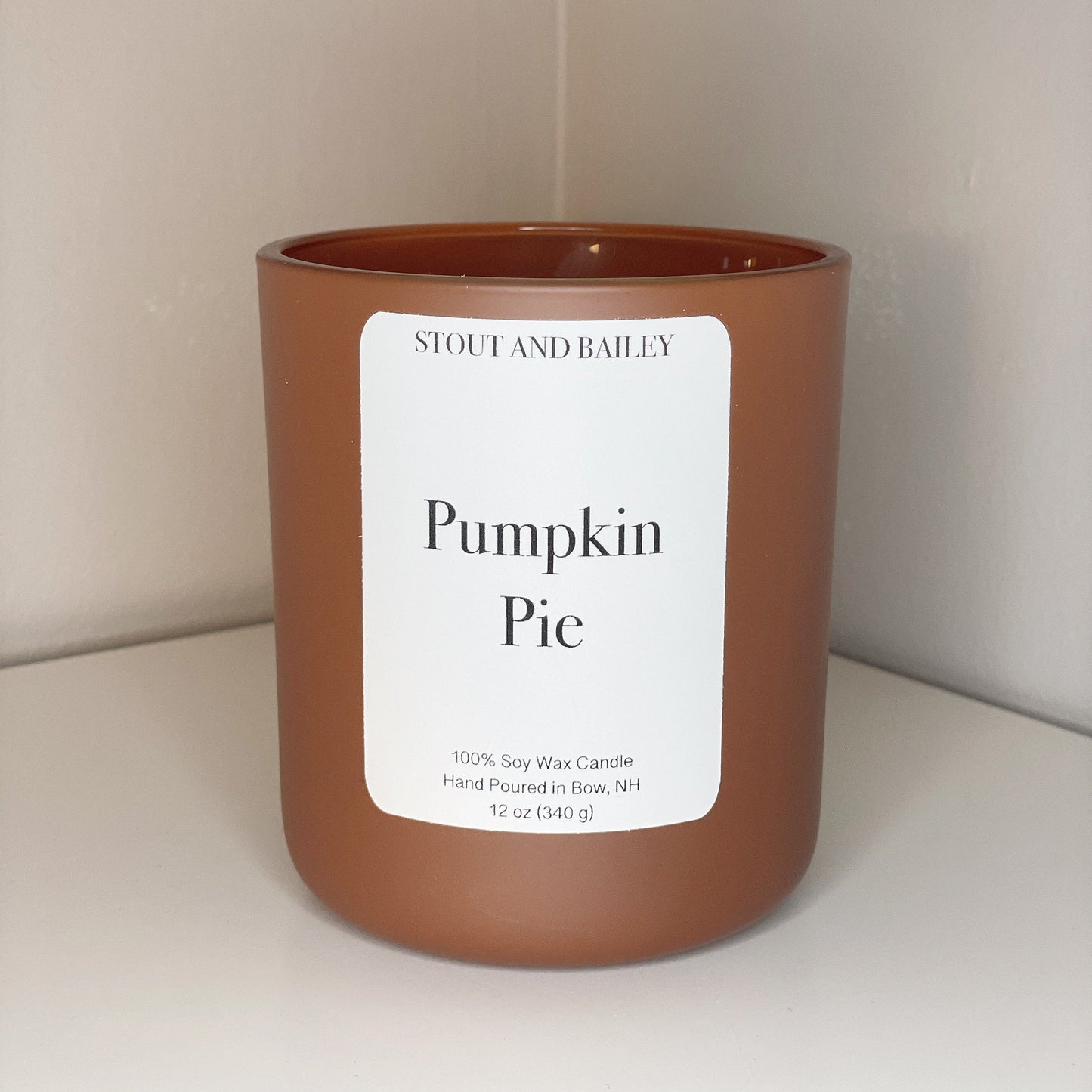 Pumpkin Pie 12 oz Wood Wick Soy Candle | Hand-Poured Soy Candle | Crackling Wood Wick Fall Scented Candle | 100% Soy Wax Candle