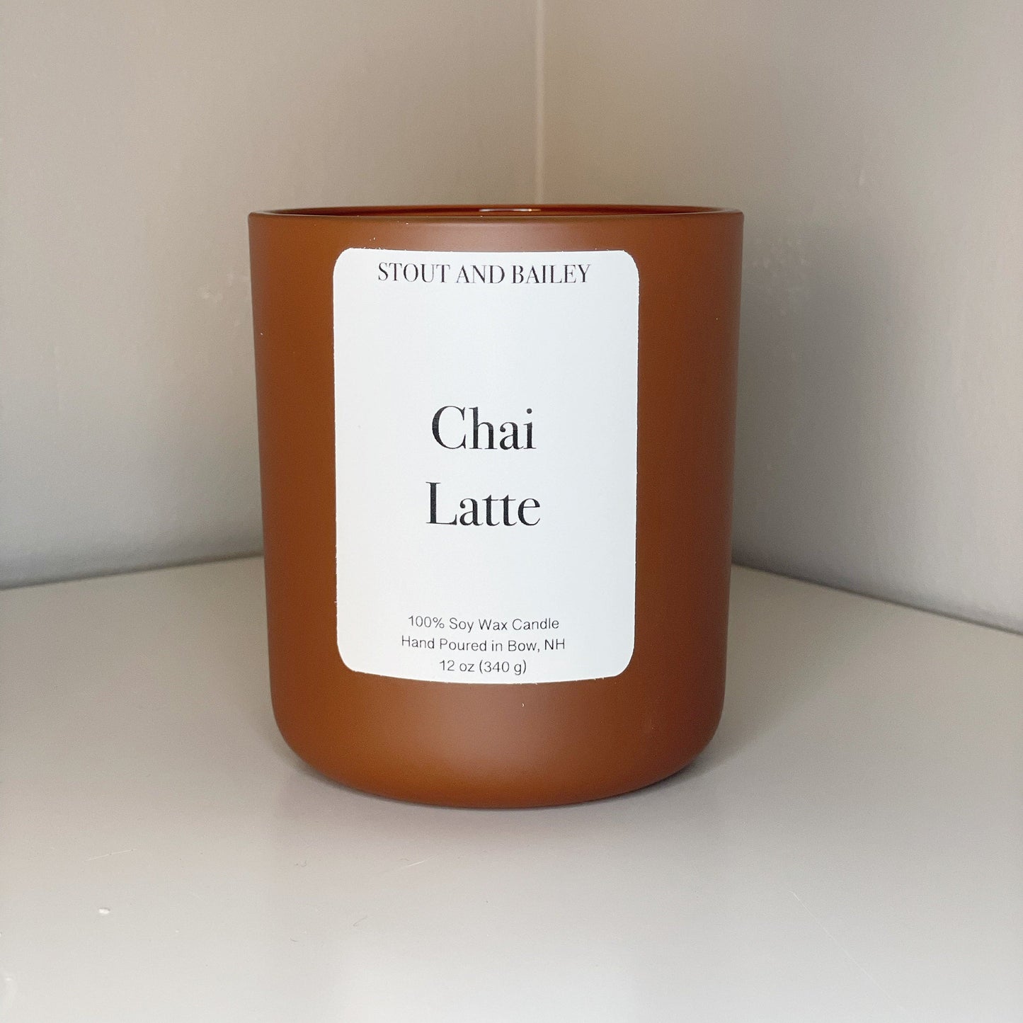 Chai Latte 12 oz Wood Wick Soy Candle | Hand-Poured Soy Candle | Crackling Wood Wick Fall Scented Candle | 100% Soy Wax Candle