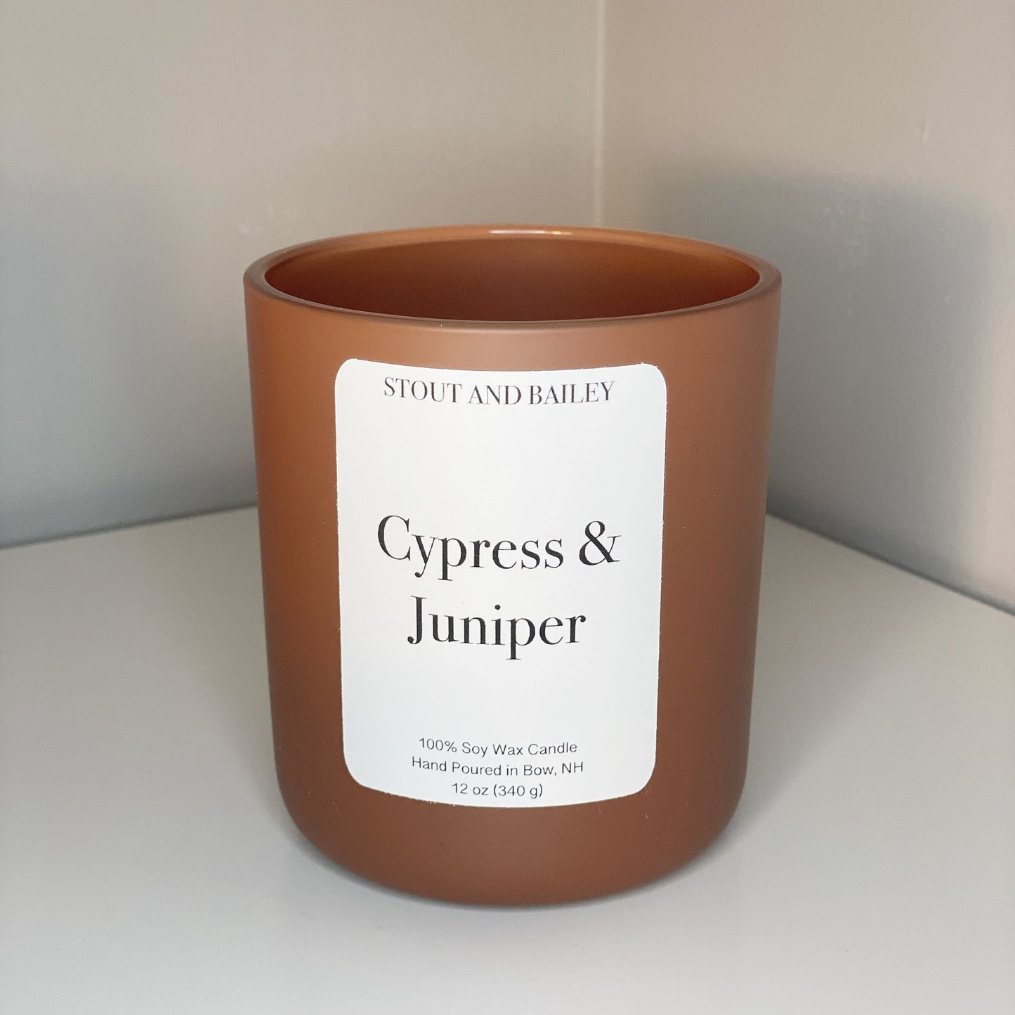 Cypress & Juniper 12 oz Wood Wick Soy Candle | Hand-Poured Soy Candle | Crackling Wood Wick Fall Scented Candle | 100% Soy Wax Candle