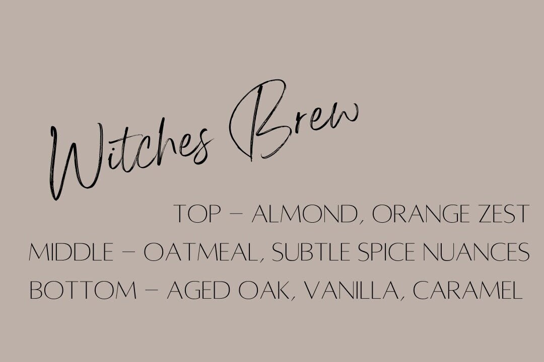 Witches Brew 12 oz Wood Wick Soy Candle | Hand-Poured Soy Candle | Crackling Wood Wick Fall Scented Candle | 100% Soy Wax Candle