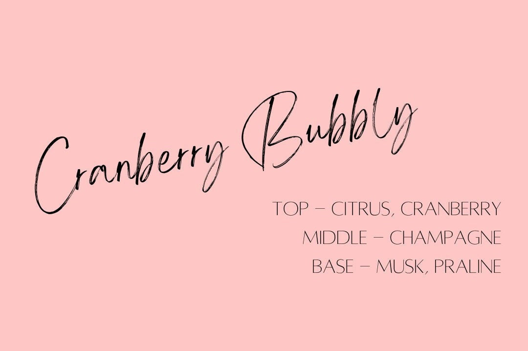 Cranberry Bubbly 12 oz Wood Wick Soy Candle